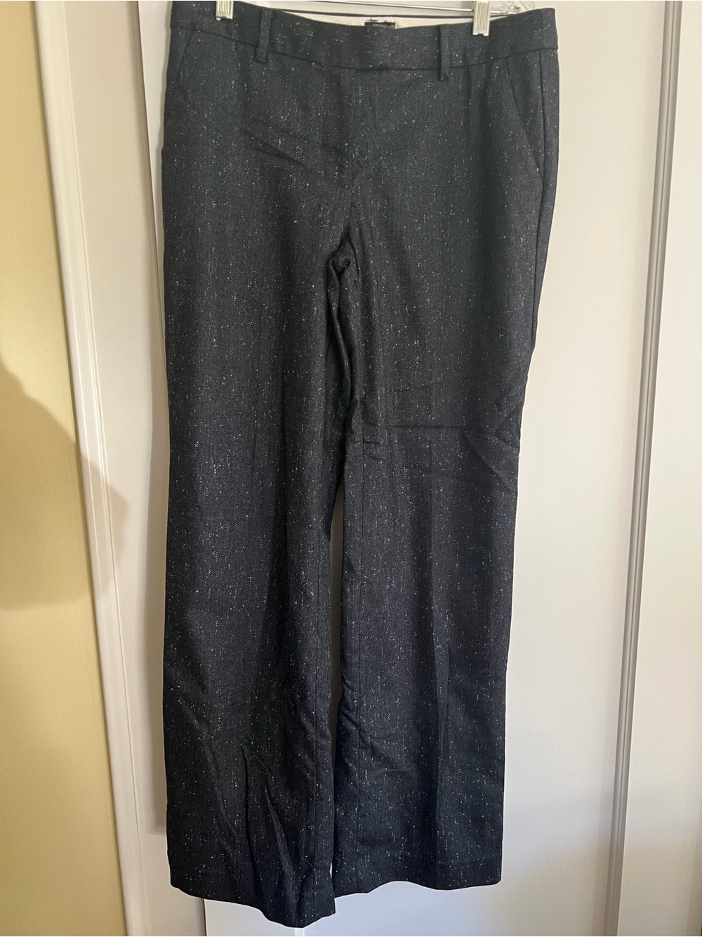 TALBOTS Windsor pants navy tweed -4-NWT!